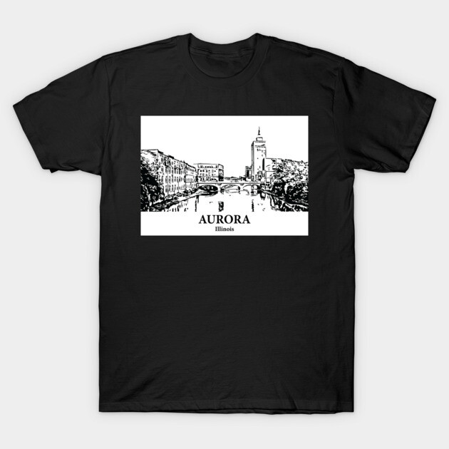Aurora - Illinois T-Shirt by Lakeric