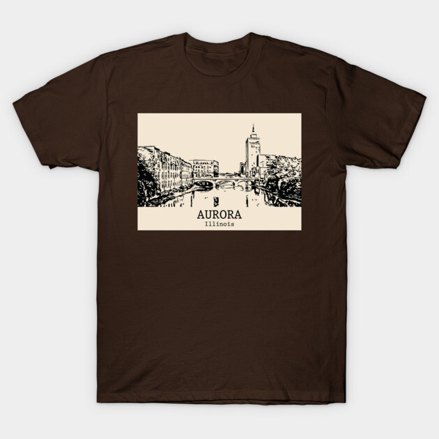Aurora - Illinois T-Shirt by Lakeric