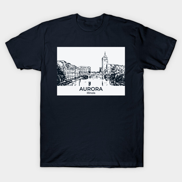 Aurora - Illinois T-Shirt by Lakeric