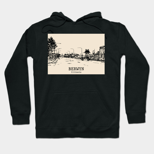 Berwyn - Illinois Hoodie by Lakeric