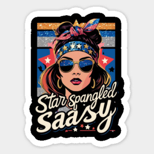 Star Spangled Sassy Sticker