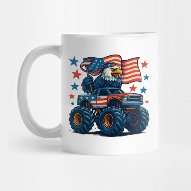 Monster truck usa independence day celebration july 4th by Creatifly Graphic Tees