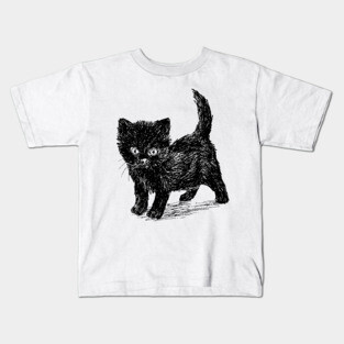 Black cat Kids T-Shirt
