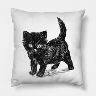 Black cat Pillow