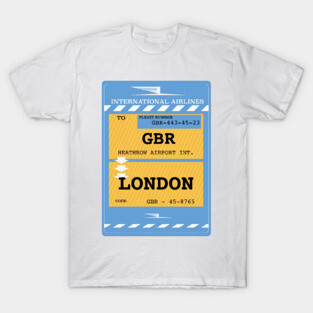 Great Britain Plane ticket T-Shirt