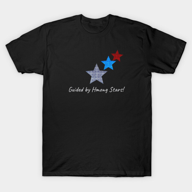 Guided by Hmong Stars – Ethnic Pattern Star Design T-Shirt by Pimcolle