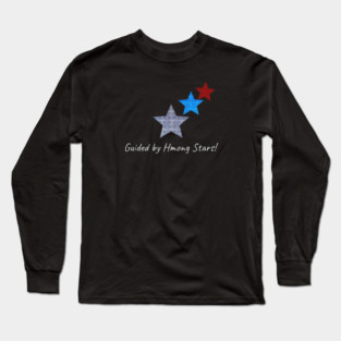 Guided by Hmong Stars – Ethnic Pattern Star Design Long Sleeve T-Shirt