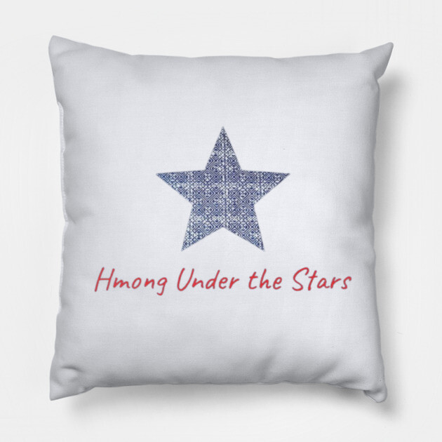 Hmong Under the Stars – Traditional Tribal Pattern Star Art Pillow by Pimcolle