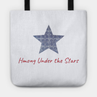Hmong Under the Stars – Traditional Tribal Pattern Star Art Tote