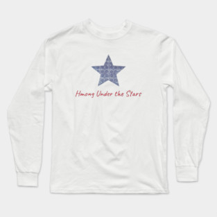 Hmong Under the Stars – Traditional Tribal Pattern Star Art Long Sleeve T-Shirt
