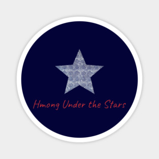 Hmong Under the Stars – Traditional Tribal Pattern Star Art Magnet