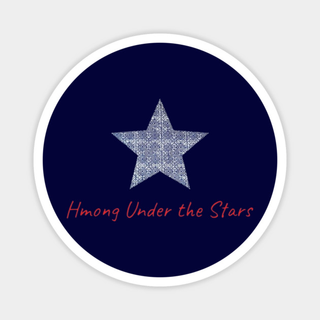 Hmong Under the Stars – Traditional Tribal Pattern Star Art Magnet by Pimcolle