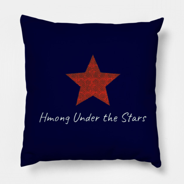 Hmong Under the Stars – Traditional Tribal Pattern Star Art Pillow by Pimcolle