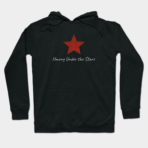 Hmong Under the Stars – Traditional Tribal Pattern Star Art Hoodie by Pimcolle