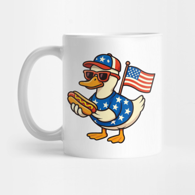 Patriotic Duck 4th of July by Creatifly Graphic Tees