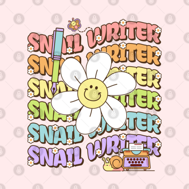 Retro Groovy Snail Writer by H. R. Sinclair