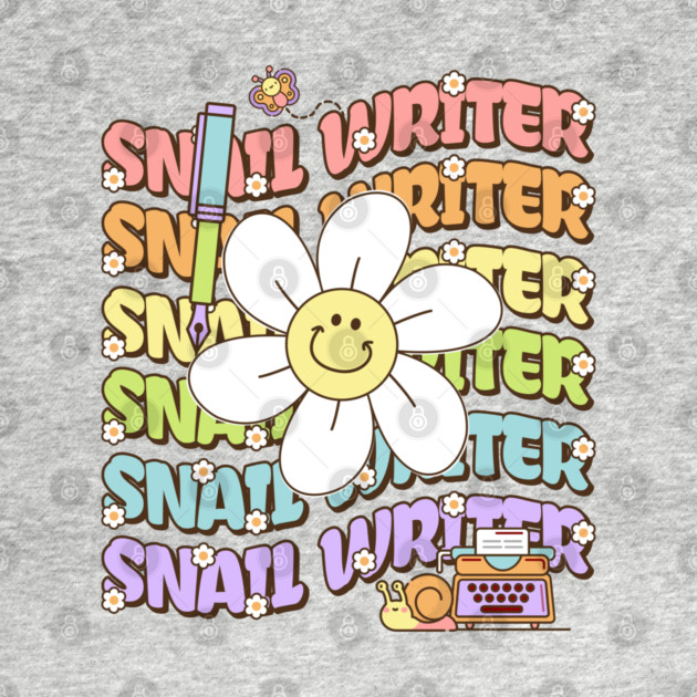 Retro Groovy Snail Writer by H. R. Sinclair