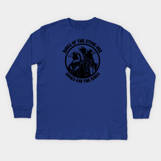 BIRDS OF THE STONE AGE Kids Long Sleeve T-Shirt by artslaves