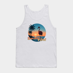 Flamingo Sunset – Summer Vibes Only Tank Top