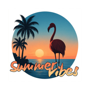 Flamingo Sunset – Summer Vibes Only T-Shirt