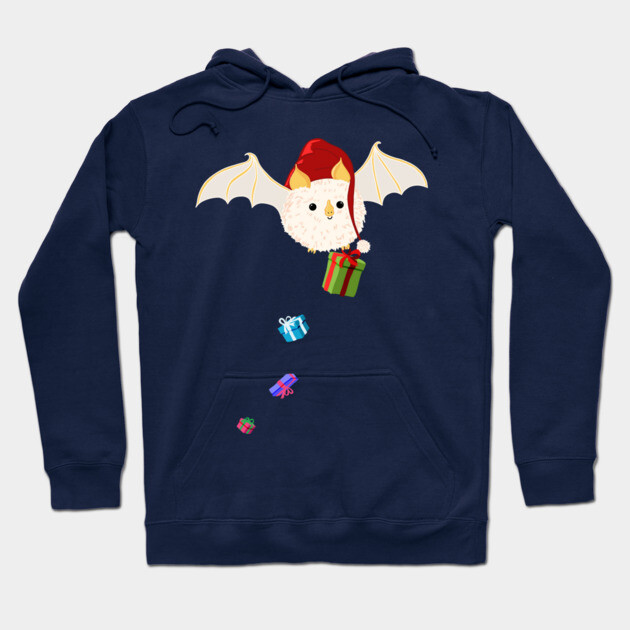 Christmas Honduran White Bat Hoodie by H. R. Sinclair