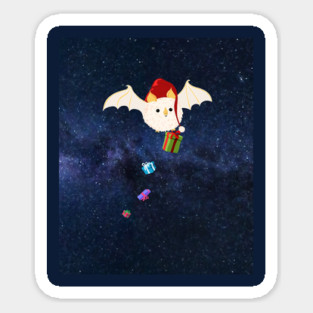 Christmas Honduran White Bat Sticker