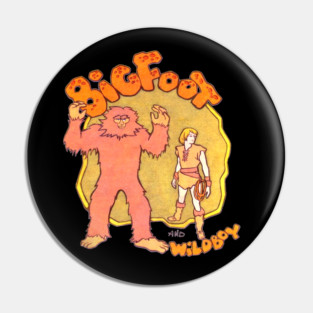 Bigfoot & Wildboy 70s TV Show Pin