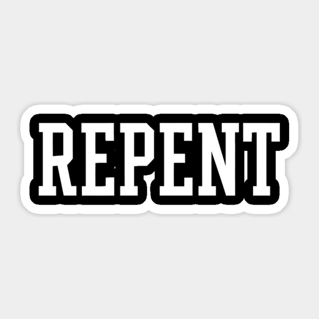 Repent Christian Gift Sticker by Joyce A's Store