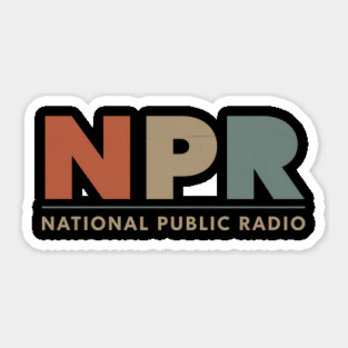 classic vintage npr Sticker