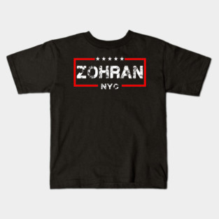 Zohran Mamdani for NYC Mayor 2025 with US Flag Kids T-Shirt
