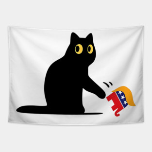 Cat Funny Trump - Political Humor, Parody Design Tapestry