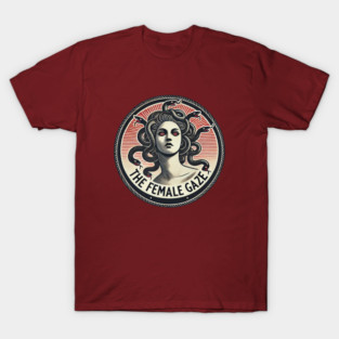 The Female Gaze – Medusa Gorgon Feminist Art T-Shirt