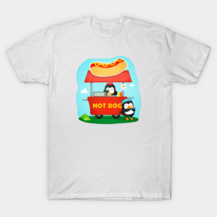 Penguin Small Business: Hot Dog Cart T-Shirt