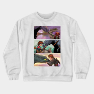 Hiccup and Toothless Friendship Trilogy (How to Train Your Dragon) Crewneck Sweatshirt