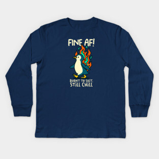 FINE AF! Kids Long Sleeve T-Shirt