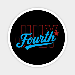 July Fourth Independence Day Design Magnet