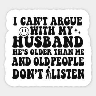 husband and wife funny Sticker