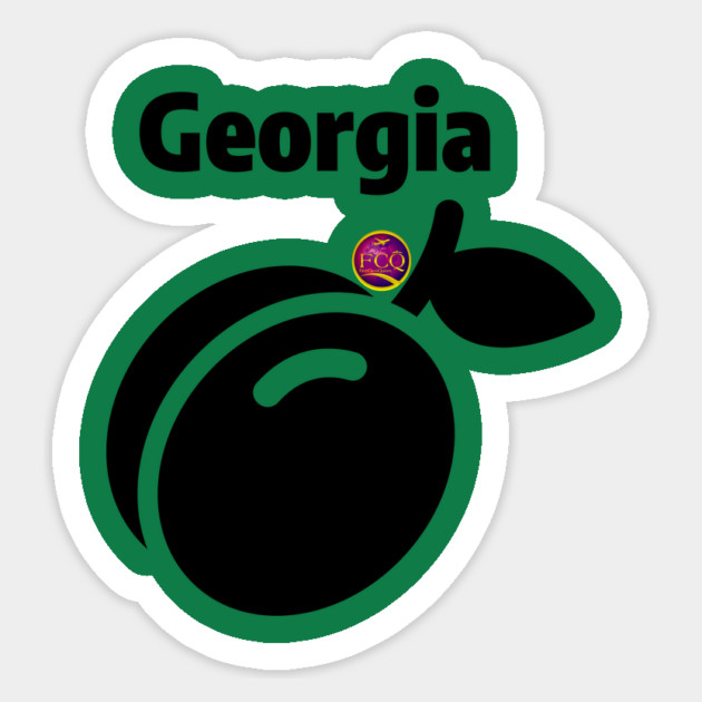 Georgia Peach Sticker by FirstClassQueen