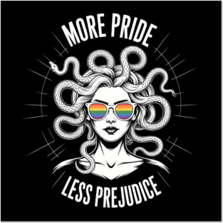 Rainbow More Pride Less Prejudice LGBTQ+ Equality Posters and Art