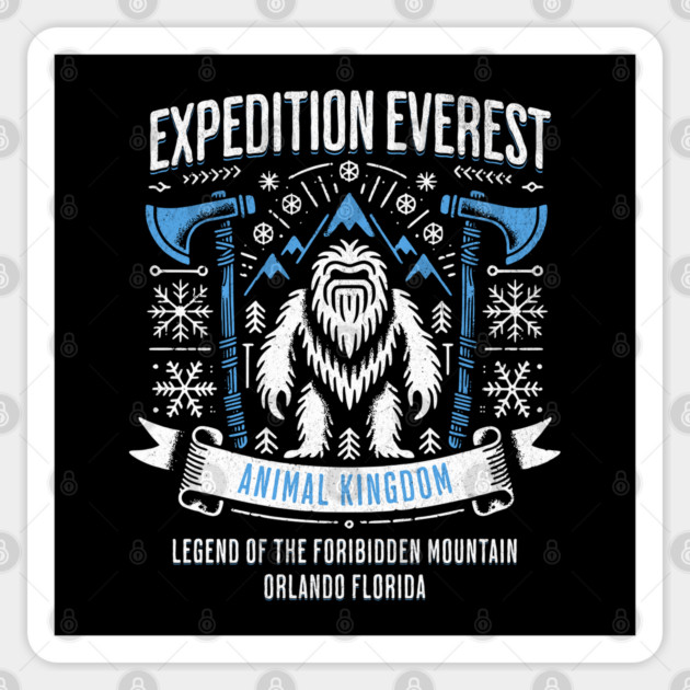 Yeti Expedition Everest Orlando Theme Park Attraction Distressed Vibe Sticker by Joaddo
