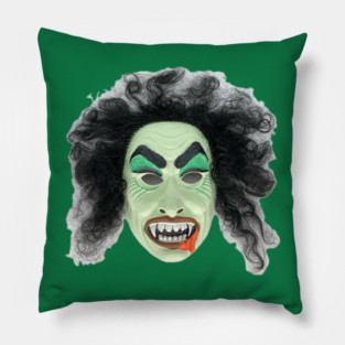 Vintage Vampire Halloween Mask Pillow