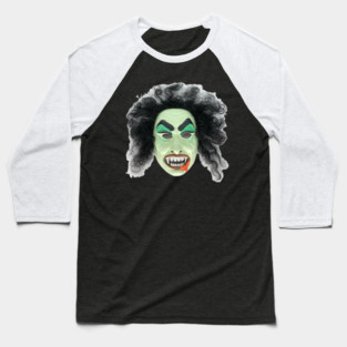 Vintage Vampire Halloween Mask Baseball T-Shirt