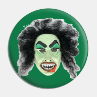 Vintage Vampire Halloween Mask Pin