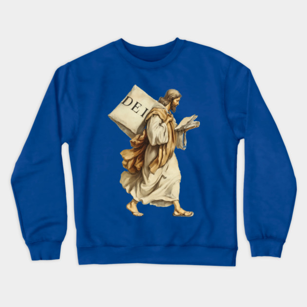 Jesus & DEI Crewneck Sweatshirt by Margin's Store