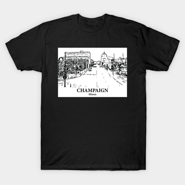 Champaign - Illinois T-Shirt by Lakeric