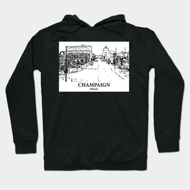 Champaign - Illinois Hoodie by Lakeric