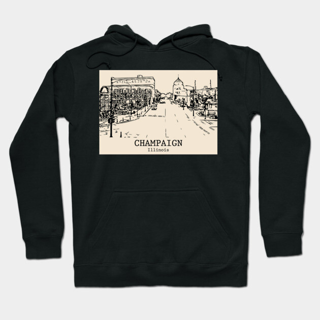 Champaign - Illinois Hoodie by Lakeric