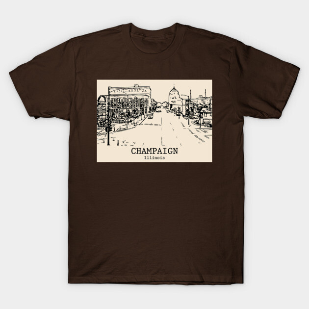 Champaign - Illinois T-Shirt by Lakeric