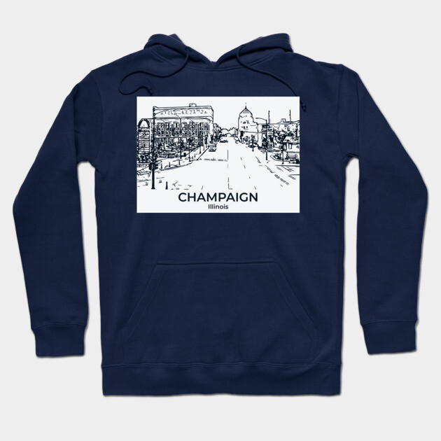 Champaign - Illinois Hoodie by Lakeric