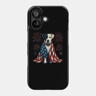 Patriotic PitBull 4th of July Fireworks Phone Case